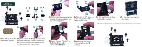 حافظة/غلاف أكريليك من Makeronics (شفاف شفاف) لـ Jetson Nano مع حافظة كاميرا لـ B01 وA02 | مفتاح التحكم في الطاقة وإعادة الضبط | مروحة تبريد | تتضمن تعليمات التجميع in Kuwait