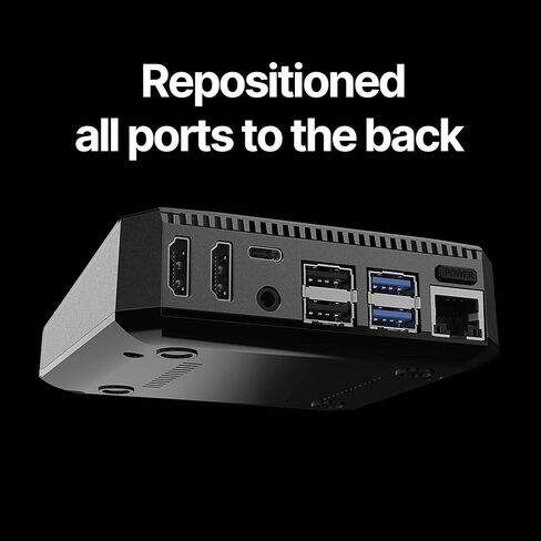 Argon One Case with Cooling Fan for Raspberry Pi 4 | Includes 5.25V/3.5A Power Supply | Aluminum Heatsink | Power Button | Supports Retro Gaming, Movies, and Music in Kuwait