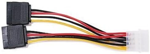 لوشنز كيبل مقسم موليكس 4 دبابيس الى كيبل طاقة ساتا مزدوج على شكل حرف Y للقرص الصلب وهارد HDD وSSD من قطعتين in Kuwait