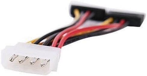 لوشنز كيبل مقسم موليكس 4 دبابيس الى كيبل طاقة ساتا مزدوج على شكل حرف Y للقرص الصلب وهارد HDD وSSD من قطعتين in Kuwait