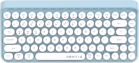 UBOTIE Portable Bluetooth Colorful Keyboards (Pink-Colorful) in Kuwait