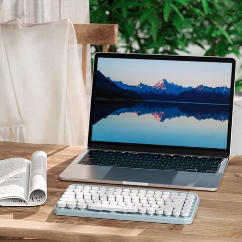 UBOTIE Portable Bluetooth Colorful Keyboards (Pink-Colorful) in Kuwait