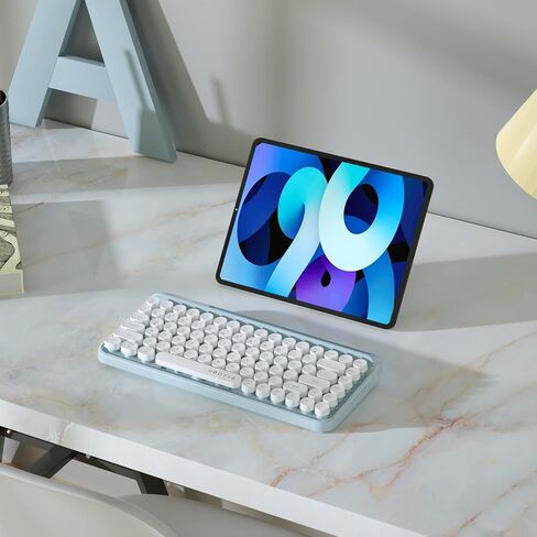 UBOTIE Portable Bluetooth Colorful Keyboards (Pink-Colorful) in Kuwait
