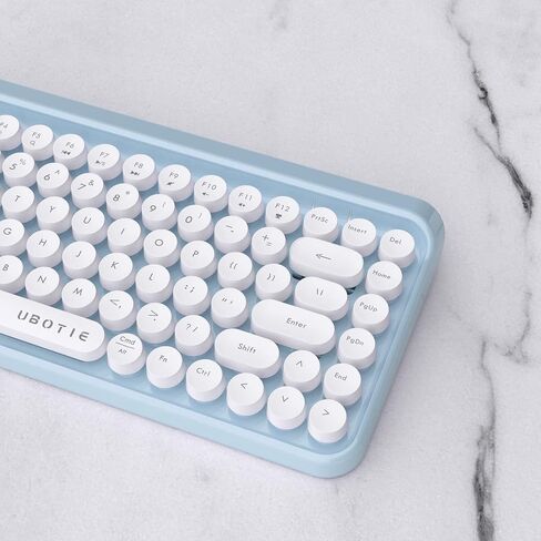 UBOTIE Portable Bluetooth Colorful Keyboards (Pink-Colorful) in Kuwait
