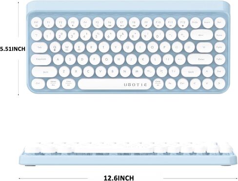 UBOTIE Portable Bluetooth Colorful Keyboards (Pink-Colorful) in Kuwait
