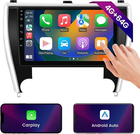 Roadanvi X12 10.2" Car Stereo for Toyota Camry 2012 2013 2014 Carplay Android Auto Car Radio Bluetooth WiFi 4G LTE 1280x720 QLED Touch Screen Android 12 Head Unit GPS Navigation 4G+64G in Kuwait