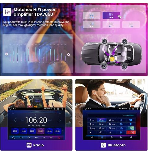 Roadanvi X12 10.2" Car Stereo for Toyota Camry 2012 2013 2014 Carplay Android Auto Car Radio Bluetooth WiFi 4G LTE 1280x720 QLED Touch Screen Android 12 Head Unit GPS Navigation 4G+64G in Kuwait