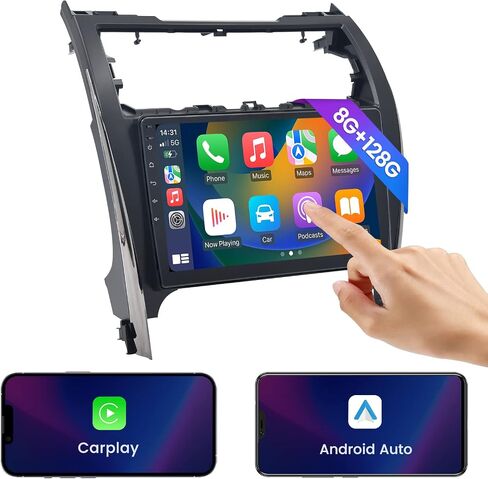 Roadanvi X12 10.2" Car Stereo for Toyota Camry 2012 2013 2014 Carplay Android Auto Car Radio Bluetooth WiFi 4G LTE 1280x720 QLED Touch Screen Android 12 Head Unit GPS Navigation 4G+64G in Kuwait