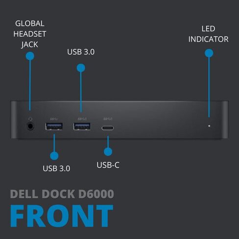 Koncept Dell D6000 Docking Station Bundle with Universal Dock, 130W Power Supply, HMDI Cable & Microfiber Cleaning Cloth (Renewed) in Kuwait