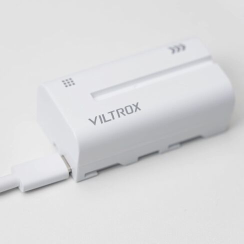 بطارية VILTROX 2 Pack NP-F550 2200 مللي أمبير في الساعة، استبدال Sony NP-F970 F960 F950 F770 F750 F570 F550، ضوء LED متوافق مع Godbox Neewee، شاشة (منفذ إدخال USB من النوع C) in Saudi Arabia