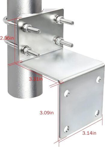 XRDS-RF Antenna Pole Mount Kits, Antenna Pole Mount Bracket with Double U-Bolts Clamp V Jaw Bracket for Outside Home Antenna Pole Holder （2 Sets） in Kuwait