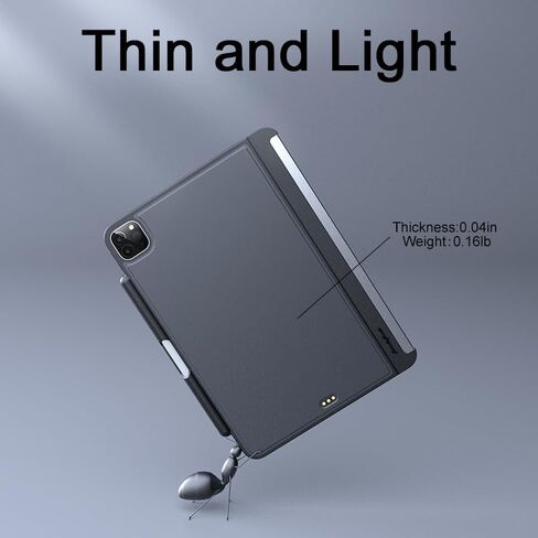 Techfish Case for Magic Keyboard iPad Pro 11 and iPad Air4/Air5 10.9 with Pencil Holder, Premium Magic Keyboard Compatible Case for iPad Air 10.9 2022/2020 and iPad Pro 11 2022/2021/2020/2018 Black in Kuwait