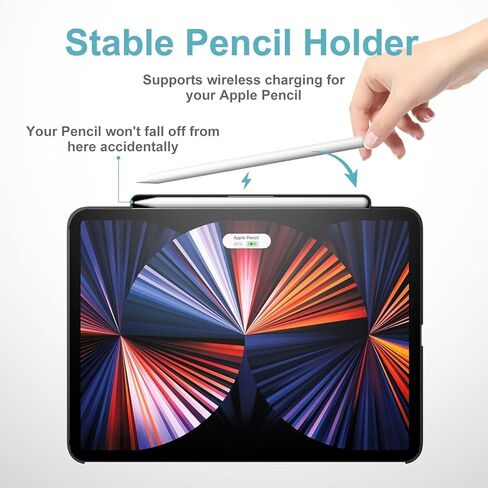 Techfish Case for Magic Keyboard iPad Pro 11 and iPad Air4/Air5 10.9 with Pencil Holder, Premium Magic Keyboard Compatible Case for iPad Air 10.9 2022/2020 and iPad Pro 11 2022/2021/2020/2018 Black in Kuwait