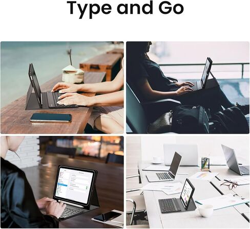 حافظة EVEO iPad الجيل العاشر مع لوحة مفاتيح - حافظة iPad مع لوحة مفاتيح 10.9 بوصة - (2022) - حافظة iPad الجيل العاشر، حافظة لوحة مفاتيح iPad الجيل العاشر، حافظة iPad، حامل أقلام مدمج - أسود in Kuwait