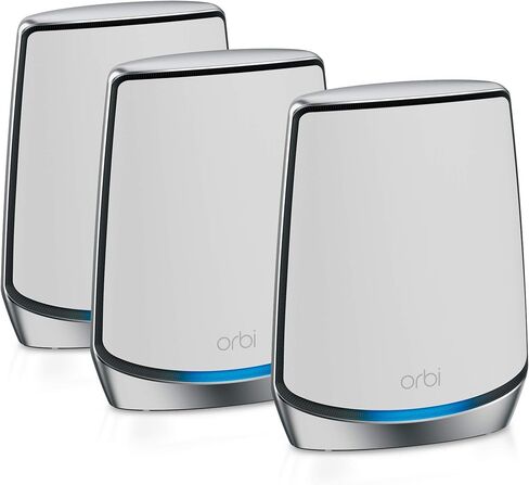 Netgear - نظام واي فاي شبكي ثلاثي الموجات Orbi AX6000 (3 عبوات) RBK853-100NAR (متجدد) in Kuwait