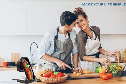 شاحن لاسلكي، قاعدة شحن لاسلكية سريعة 3 في 1 معتمدة من Qi لأجهزة Apple iWatch 6/5/4/3/2، iPhone 15/15 Plus/15 Pro Max/14/13/12/11/XR/XS/ X/8، AirPods Pro (مع محول الشحن السريع) in Kuwait