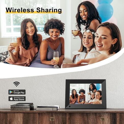 إطار صور رقمي أركترونيك واي فاي 8 بوصة إطار صور رقمي ذكي مع شاشة لمس IPS عالية الدقة 1280x800، تدوير تلقائي وعرض الشرائح، إعداد سهل لمشاركة اللحظات عبر التطبيق من أي مكان وفي أي وقت in Kuwait