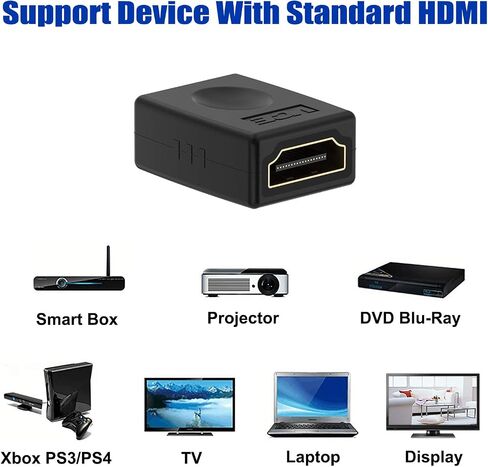 في سي اي محول HDMI انثى الى انثى عالي السرعة HDMI انثى بدقة 3D و4K مطلي بالذهب in Saudi Arabia