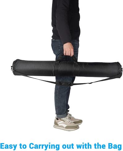 EACHSHOT 2.8m Heavy Duty Light Stand w/Carrying Bag, Stainless Steel with 1/4" to 3/8" Adapter for SL60W VL150W SL150W AD600BM MS300, Studio Softbox, Monolight, and Other Photographic Equipment in Saudi Arabia