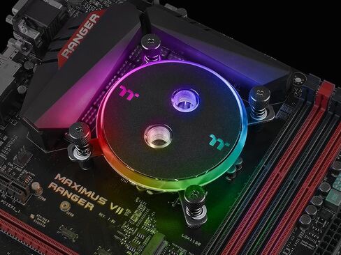 وحدة المعالجة المركزية الحرارية Thermaltake Pacific MX2 Ultra CPU، شاشة LCS مقاس 2.1 بوصة، مستشعر درجة حرارة الماء المدمج، LGA 1700، CL-W332-CU00SW-A، أسود in Saudi Arabia