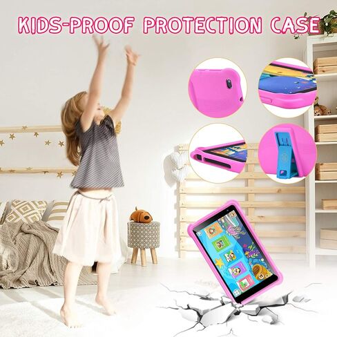 Kids Tablet 7 inch, 4GB RAM 32GB, Kid-Proof Case, Parental Control Blue in Kuwait