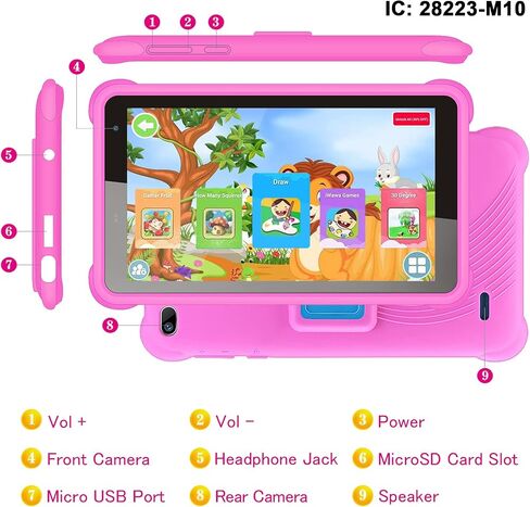 Kids Tablet 7 inch, 4GB RAM 32GB, Kid-Proof Case, Parental Control Blue in Kuwait