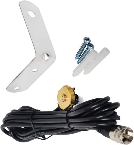 HYS UHF VHF 2 متر 70 سم 21 بوصة هوائي NMO مع حامل NMO بطول 4 أمتار (13.1 قدم) PL259 (UHF ذكر) كابل محوري RG58 وحامل قوس على شكل حرف L لجهاز الإرسال والاستقبال اللاسلكي المحمول في صندوق السيارة in Kuwait