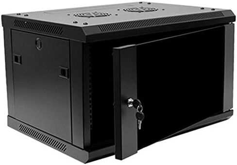 Navepoint 6U Deluxe IT Wallmount Cabinet Enclosure 19-Inch Server Network Rack with Locking Glass Door 16-Inches Deep Black with Shelf in Saudi Arabia