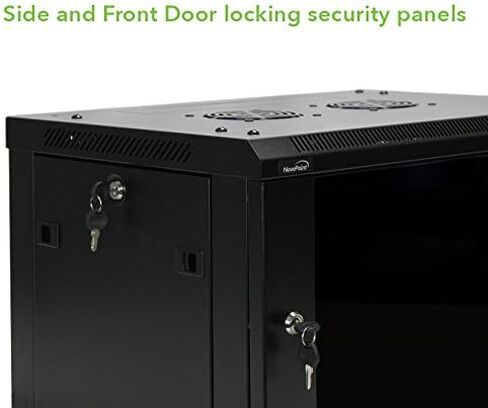 Navepoint 6U Deluxe IT Wallmount Cabinet Enclosure 19-Inch Server Network Rack with Locking Glass Door 16-Inches Deep Black with Shelf in Saudi Arabia