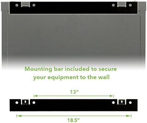 Navepoint 6U Deluxe IT Wallmount Cabinet Enclosure 19-Inch Server Network Rack with Locking Glass Door 16-Inches Deep Black with Shelf in Saudi Arabia