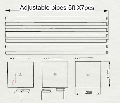 Adjustable Heavy Duty Portable 10FT X 50FT Pipe and Drape Backdrop Kit Quick Set Up Easy for Wedding&Party&Event&Photography&Show&Display (No Drape), But Not for Flower Walls/TVs/Heavy Items in Saudi Arabia