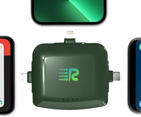 Universal Comet Portable Power Bank – 3200mah, 2.1A High-Speed Power Bank Fast Charging - Apple Lightning, Type C, Micro-USB Charges 3 Devices at a Time – Pre-Charged Portable Charger in Kuwait