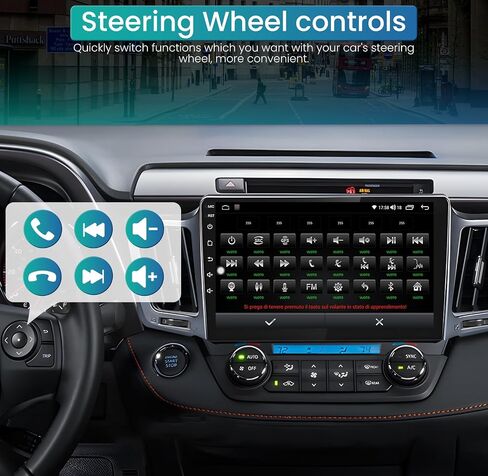 (4 جيجابايت + 32 جيجابايت) راديو ستيريو للسيارة 5G WiFi 8 Core Android لسيارة Toyota RAV4 2013-2018، نظام ملاحة GPS مع Carplay Android Auto، شاشة لمس بدقة 1280x800 بلوتوث 1080P كاميرا احتياطية RDS FM SWC in Saudi Arabia