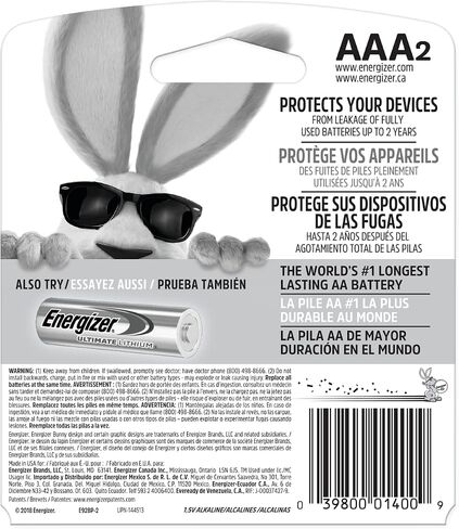 Energizer MAX Alkaline Batteries AAA 2 Pack in Saudi Arabia