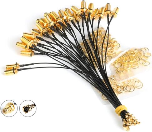 هاي ليتجو 5 قطع IPX IPEX-1 U.FL الى SMA انثى كيبل واي فاي محوري منخفض الخسارة 6 انش (15 سم) in Saudi Arabia
