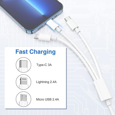 [3 عبوات] كابل شاحن Apple iPhone 12 11 بطول 10 أقدام، [معتمد من Apple MFi] سلك شحن Apple بطول 10 أقدام Lightning إلى كابل USB بطول 10 أقدام، سلك شحن سريع للهاتف iPhone 12 Pro Max/11/10/X/XR/8 in Kuwait