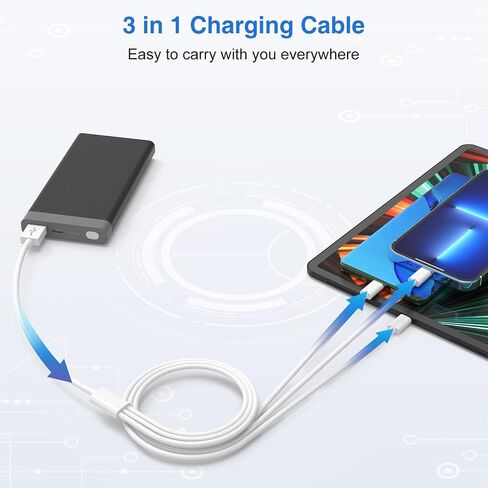 [3 عبوات] كابل شاحن Apple iPhone 12 11 بطول 10 أقدام، [معتمد من Apple MFi] سلك شحن Apple بطول 10 أقدام Lightning إلى كابل USB بطول 10 أقدام، سلك شحن سريع للهاتف iPhone 12 Pro Max/11/10/X/XR/8 in Kuwait