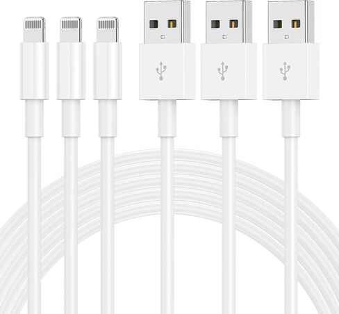 [3 عبوات] كابل شاحن Apple iPhone 12 11 بطول 10 أقدام، [معتمد من Apple MFi] سلك شحن Apple بطول 10 أقدام Lightning إلى كابل USB بطول 10 أقدام، سلك شحن سريع للهاتف iPhone 12 Pro Max/11/10/X/XR/8 in Kuwait