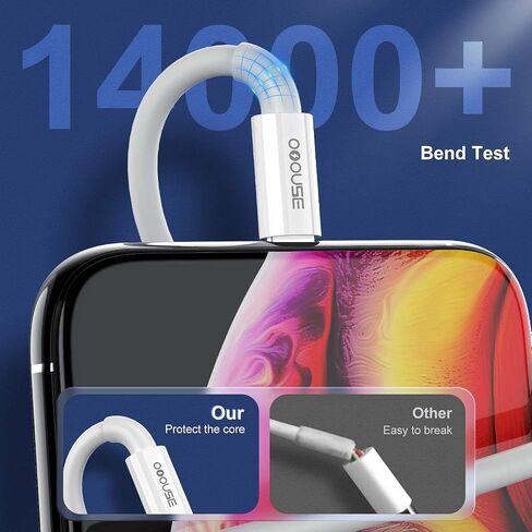 [3 عبوات] كابل شاحن Apple iPhone 12 11 بطول 10 أقدام، [معتمد من Apple MFi] سلك شحن Apple بطول 10 أقدام Lightning إلى كابل USB بطول 10 أقدام، سلك شحن سريع للهاتف iPhone 12 Pro Max/11/10/X/XR/8 in Kuwait