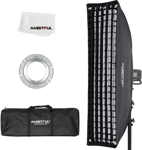 AMBITFUL FW95 95 سم مثمن شبكة قرص العسل بوينز سوفت بوكس، مع شبكة قرص العسل + حقيبة حمل، لمصباح تركيب بوينز in Saudi Arabia