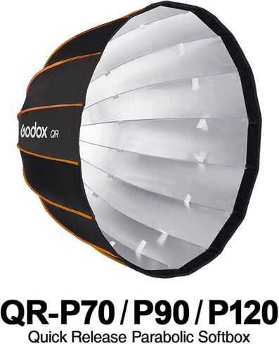 Godox QR-P70 27.5 Inch Parabolic Softbox Bowens Mount, Quick-Setup Quick-Folding, with Front & Inner Diffuser and Carrying Bag for Godox SL60W VL150 UL150 SL150II SZ150 and Other Bowen Mount Lights… in Saudi Arabia