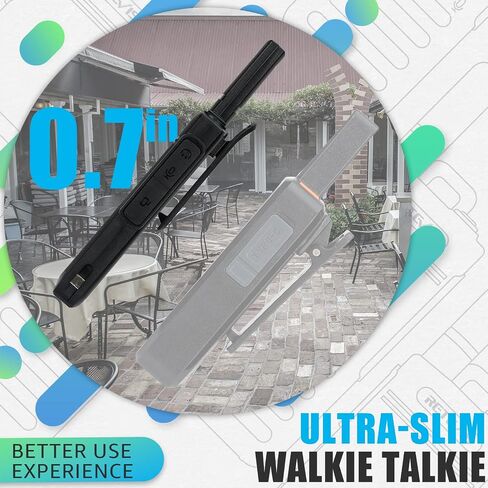 Retevis RB39P Bluetooth Walkie Talkies with Earpiece, Wireless Portable FRS Two Way Radios, License-Free, Hands Free, Compact, for Small Business(4 Pack) in Saudi Arabia