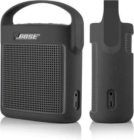 حافظة سيليكون TXEsign متوافقة مع مكبر صوت بلوتوث Bose SoundLink Color II، حقيبة حمل للسفر وغطاء مكبر صوت واقٍ مع مقبض (أحمر مرجاني) in Kuwait