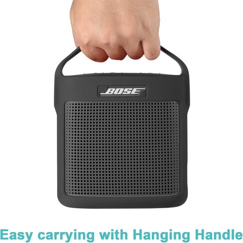 حافظة سيليكون TXEsign متوافقة مع مكبر صوت بلوتوث Bose SoundLink Color II، حقيبة حمل للسفر وغطاء مكبر صوت واقٍ مع مقبض (أحمر مرجاني) in Kuwait