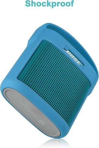 حافظة سيليكون TXEsign متوافقة مع مكبر صوت بلوتوث Bose SoundLink Color II، حقيبة حمل للسفر وغطاء مكبر صوت واقٍ مع مقبض (أحمر مرجاني) in Kuwait