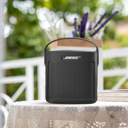 حافظة سيليكون TXEsign متوافقة مع مكبر صوت بلوتوث Bose SoundLink Color II، حقيبة حمل للسفر وغطاء مكبر صوت واقٍ مع مقبض (أحمر مرجاني) in Kuwait