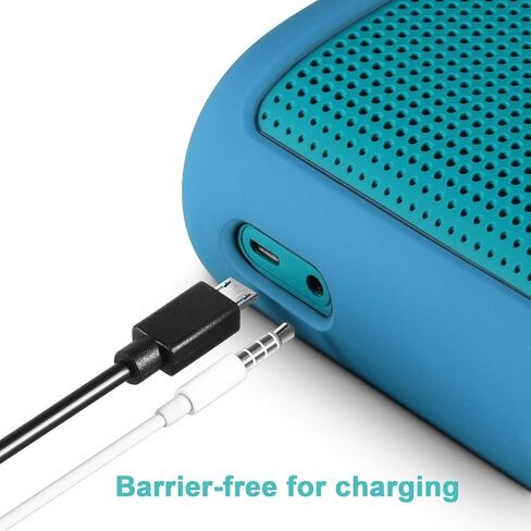 حافظة سيليكون TXEsign متوافقة مع مكبر صوت بلوتوث Bose SoundLink Color II، حقيبة حمل للسفر وغطاء مكبر صوت واقٍ مع مقبض (أحمر مرجاني) in Kuwait