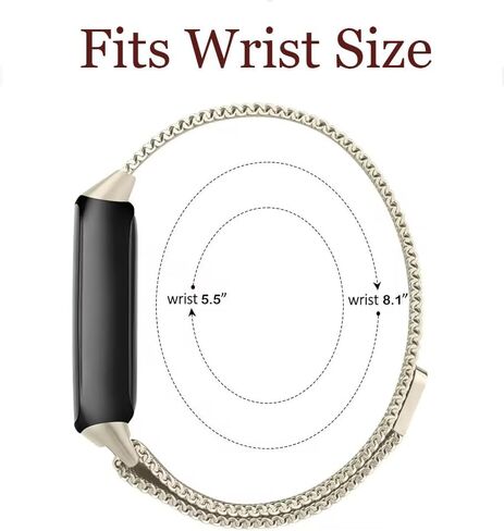 Metal Band Compatible with Fitbit Inspire 3 & Inspire 2, Breathable Stainless Steel Mesh Loop Magnetic Adjustable Replacement Strap Wristband for Women Men in Saudi Arabia