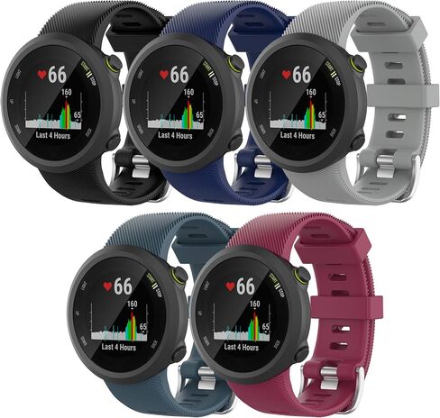 حزام لساعة Garmin Forerunner 45، حزام ساعة بديل من السيليكون الناعم لساعة Garmin Forerunner 45 (42 مم) / Forerunner 45S (39 مم) / ساعة ذكية للسباحة 2 (بدون متتبع) in Kuwait