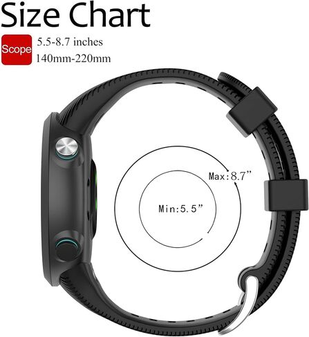 حزام لساعة Garmin Forerunner 45، حزام ساعة بديل من السيليكون الناعم لساعة Garmin Forerunner 45 (42 مم) / Forerunner 45S (39 مم) / ساعة ذكية للسباحة 2 (بدون متتبع) in Kuwait